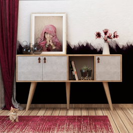 Hanah Home Aparador Roble y Blanco